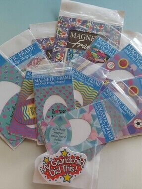 Magnetic Frames Sets - 12 Sets (2 Pc Ea) Frame + Saying-Variety-Original Package